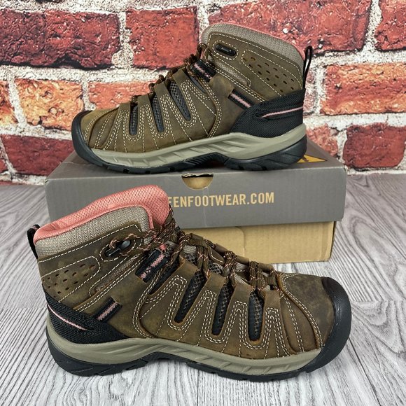 KEEN Utility Women's Flint 2 Mid Soft Toe Waterproof Work Boots - Picture 1 of 8